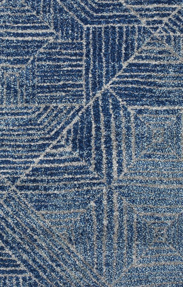 Arlo Navy Geometric Pattern Rug